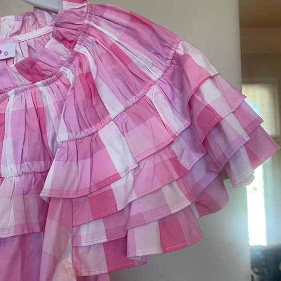 Frilly pink and white Buddy Love blouse, Size L, new with tags. - Picture 5 of 5